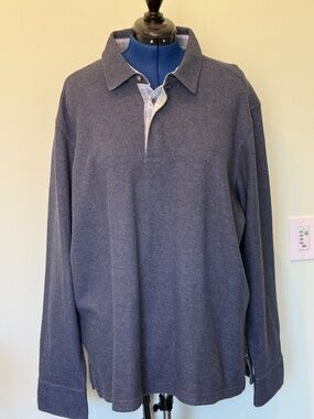 Tommy Bahama Mens Montserrat Blue Polo Sweatshirt- XXL Style ST226017